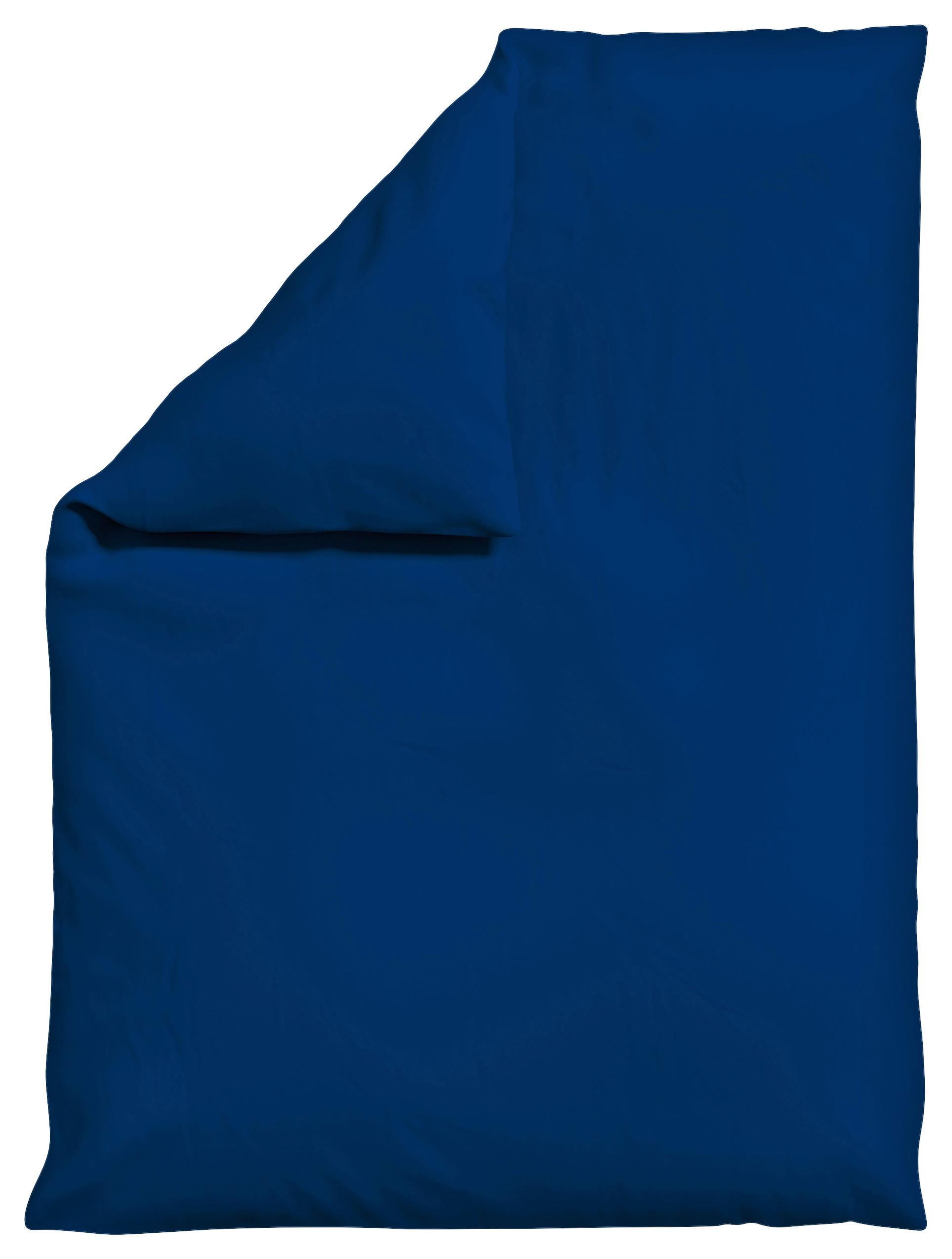 BETTDECKENBEZUG WOVEN SATIN - Dunkelblau, Basics, Textil (155/220cm) - Schlafgut