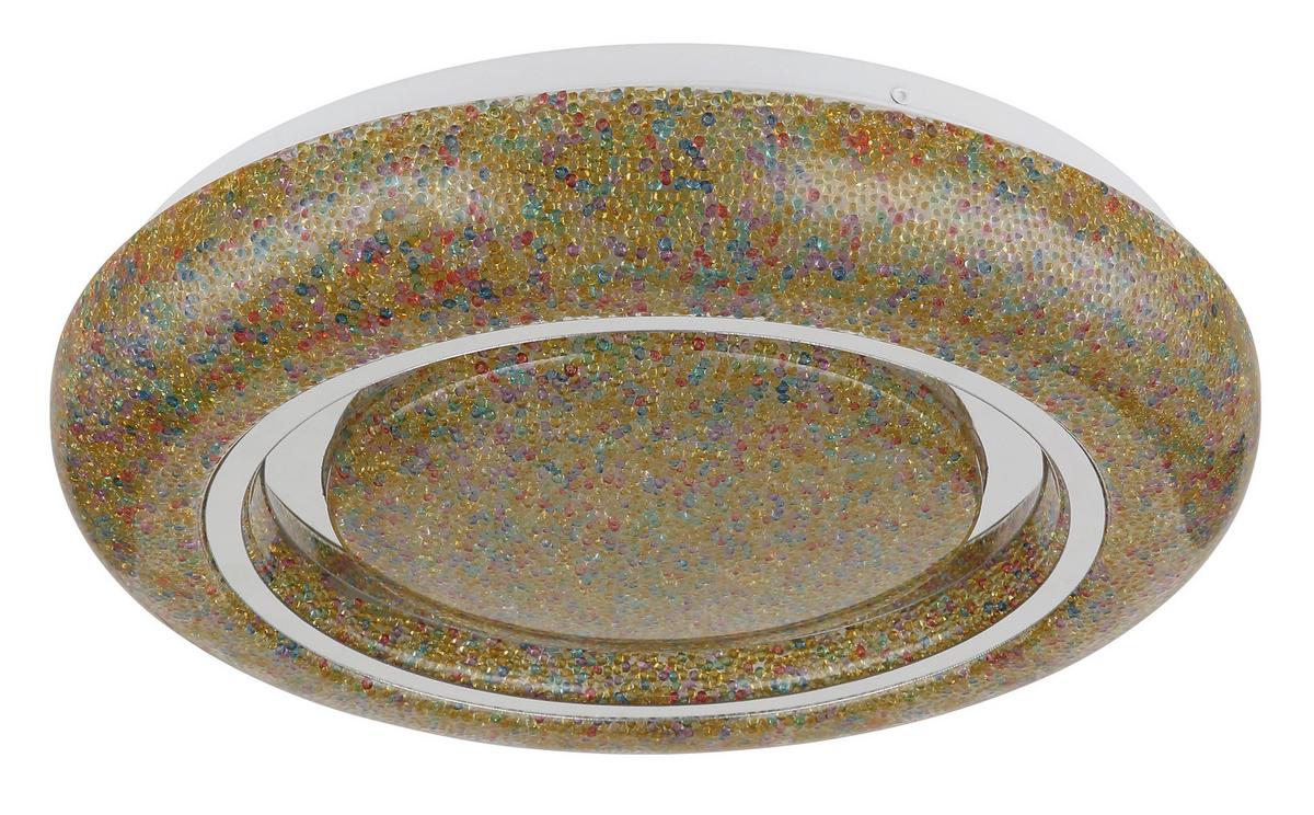 Led-deckenleuchte 483111-24b Rada - Klar/Chromfarben, Basics, Kunststoff/Metall (38/7,5cm) - Globo