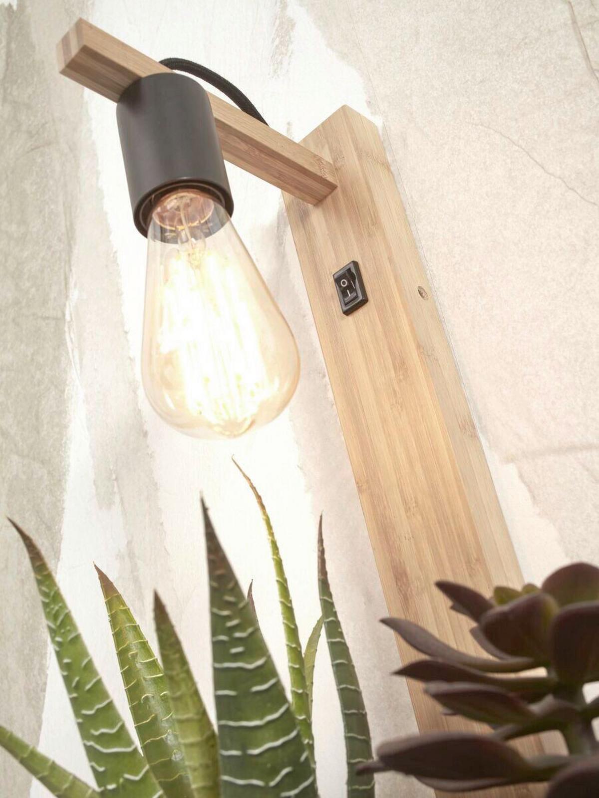 Wandleuchte Flores/W52/N - Naturfarben, Trend (30/18/52cm) - Good & Mojo
