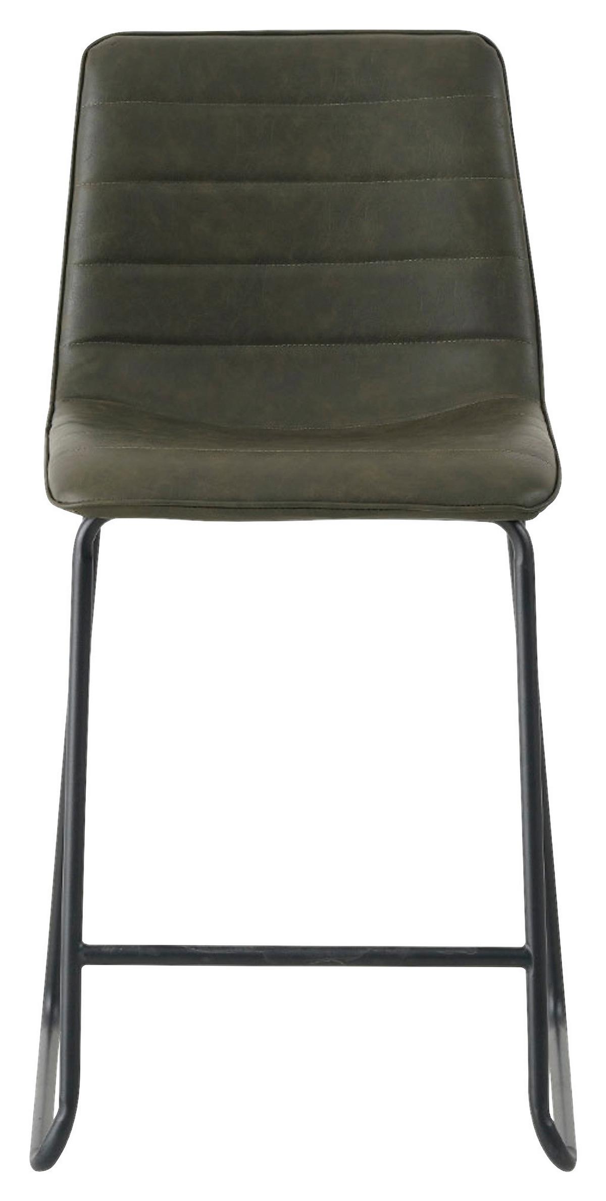 Barhocker-Set Milan - Dunkelgrün/Schwarz, KONVENTIONELL, Kunststoff/Textil (49/98/54,5cm) - MID.YOU