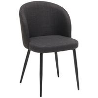 Vierfußstuhl Flo Webstoff Anthrazit, B: 49 Cm - Anthrazit/Schwarz, KONVENTIONELL, Textil/Metall (49/78/58cm) - MID.YOU