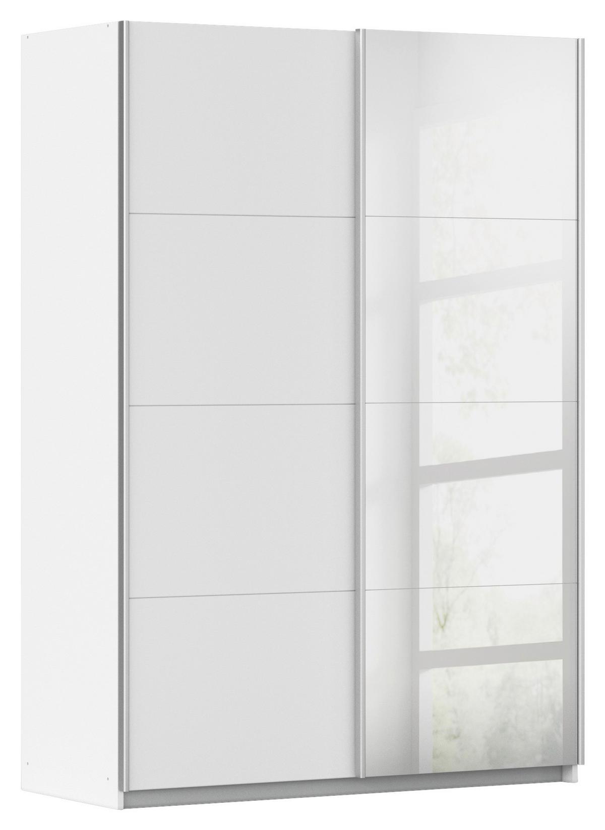 Schwebetürenschrank Subito - Silberfarben/Weiß, MODERN, Holzwerkstoff (136/197/61cm) - Rauch Möbel