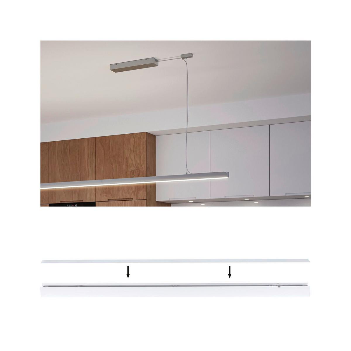 Schienensystem-abdeckschiene Linion Chromfarben B: 3,6 Cm - Chromfarben, Basics, Kunststoff (100/3,6/0,1cm) - Paulmann