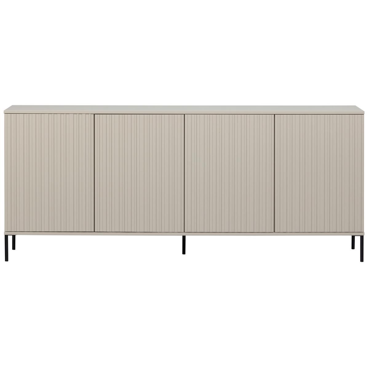 Sideboard Gravure Grau B: 200 Cm - Schwarz/Grau, Design, Holz (200/85/44cm) - Livetastic