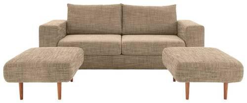 2,5-sitzer Looks V-1 - Eichefarben/Beige, Design, Textil (192/96/107cm) - LOOKS by W.Joop