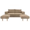 2,5-Sitzer Looks V-1 - Eichefarben/Beige, Design, Textil (192/96/107cm) - LOOKS by W.Joop