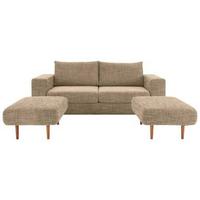 3-sitzer-sofa Looks V-1 - Eichefarben/Beige, Design, Textil (212/96/107cm) - LOOKS by W.Joop
