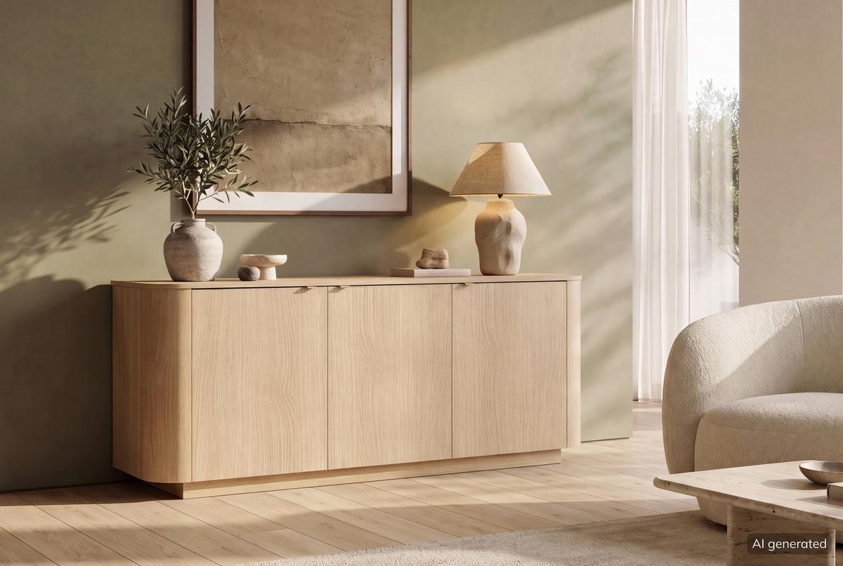 Sideboard Adriatico Eichefarben B: 181 cm - Eichefarben, Design, Holzwerkstoff (181/76/43cm) - MID.YOU