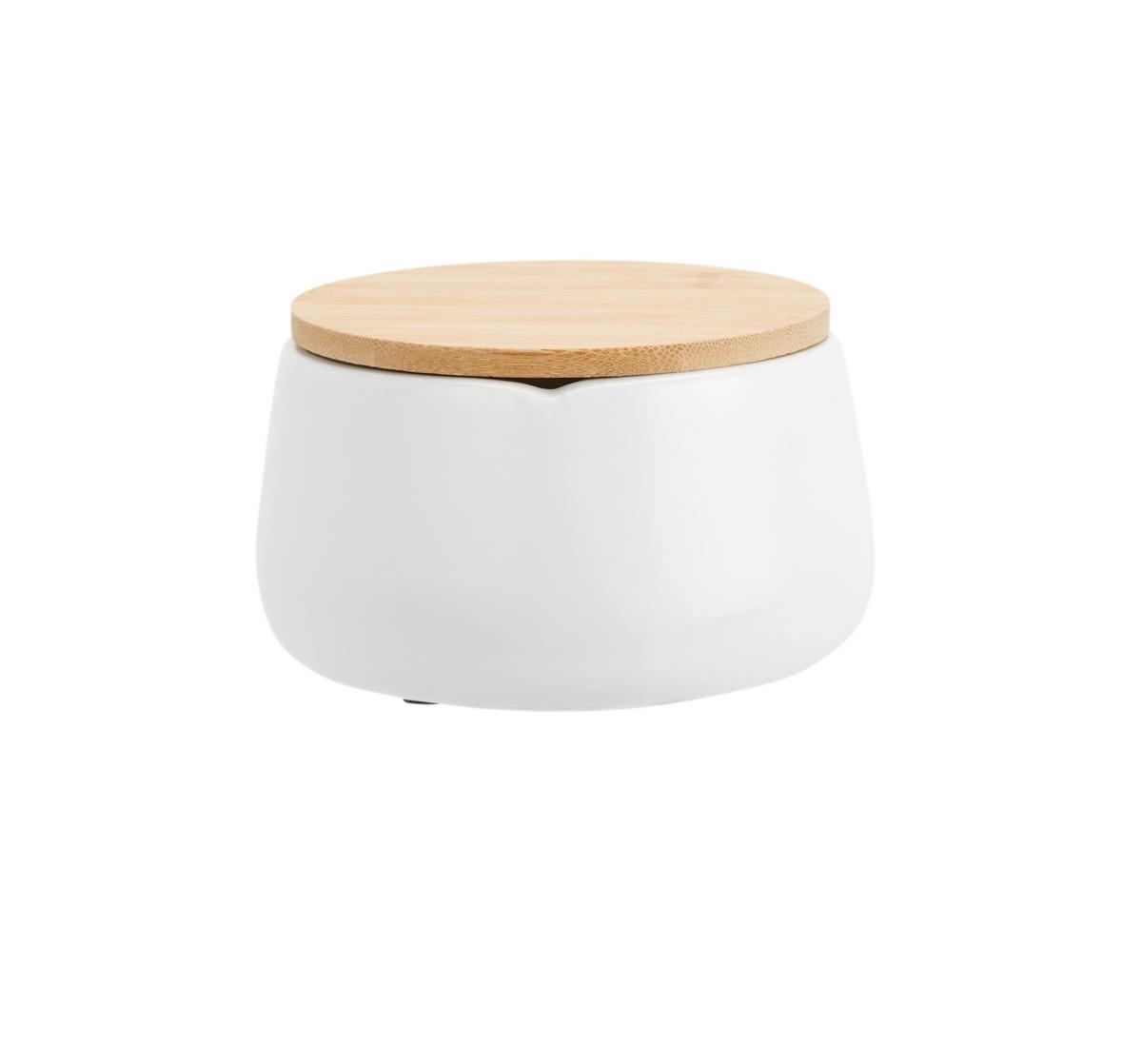 ORGANIZÉR NA KOZMETIKU EDNA - biela, Modern, keramika (12cm)
