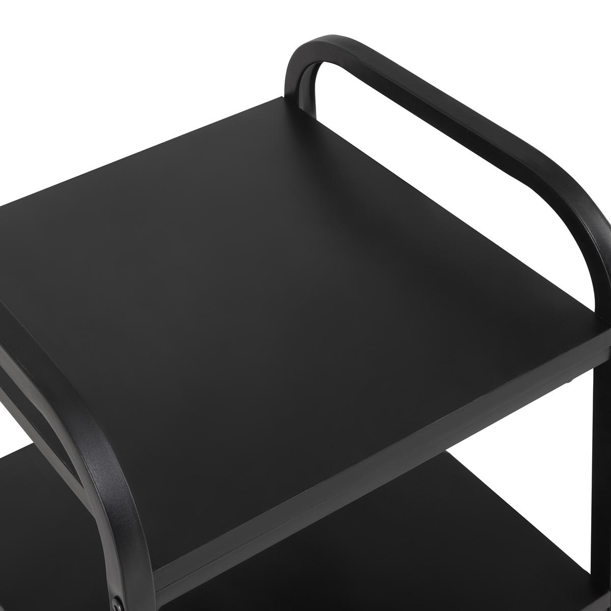 REGÁL BEND -SB- -EXKLUSIV- - černá, Moderní, kov/kompozitní dřevo (36/70/40cm) - Mömax