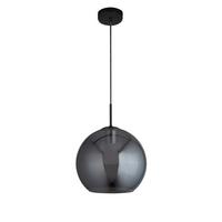 Hängeleuchte Amsterdam H: 120 cm 1-Flammig - Schwarz, Design, Glas/Metall (30/120cm)