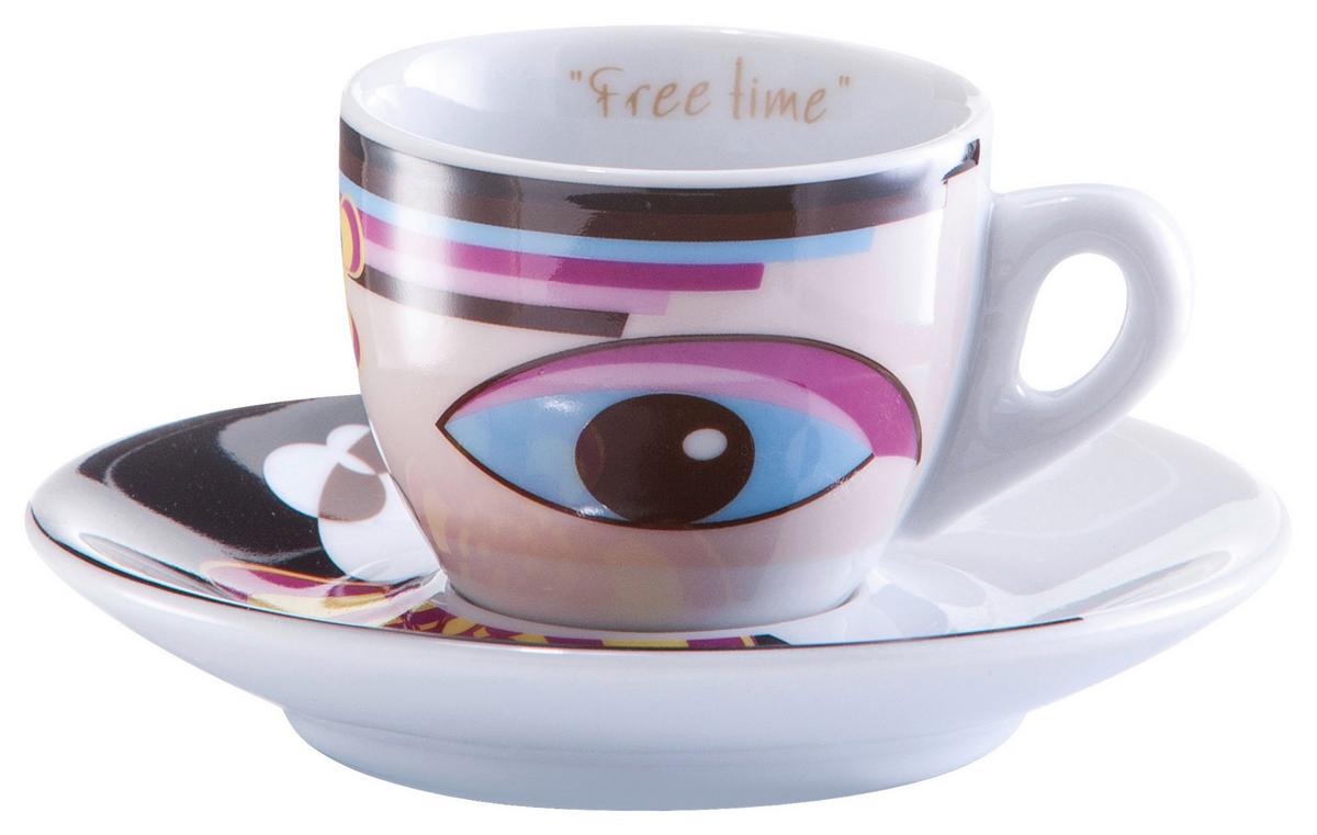 Tassenset Magic Eyes Multicolor B: 32 Cm - Multicolor, Basics, Keramik (32/13/9cm) - Zeller Present