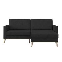 Ecksofa mit Schlaffunktion & Bettkasten Carini Anthrazit - Eichefarben/Anthrazit, Basics, Textil (222/152cm)