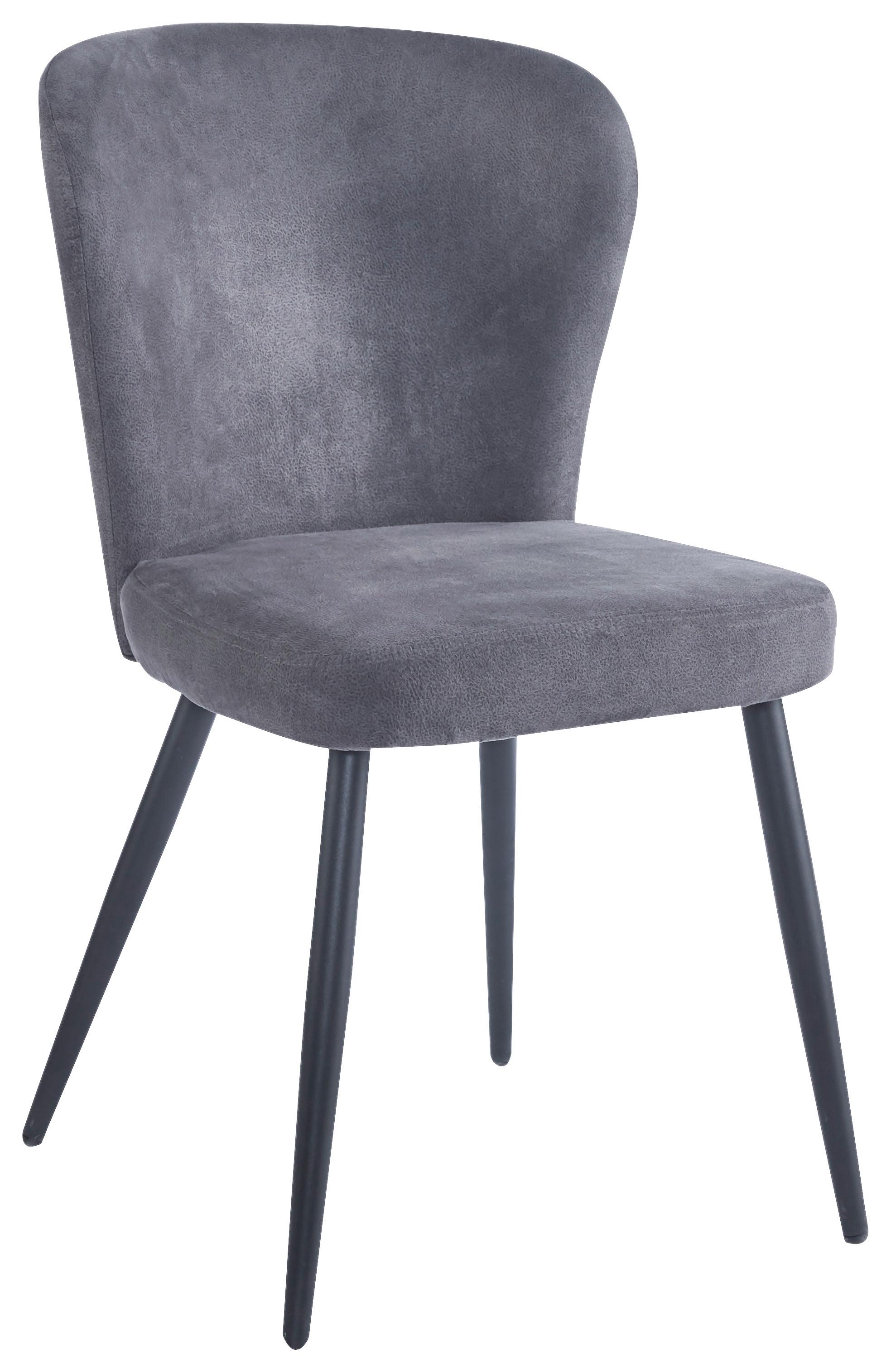 Židle Lynn, šedá - šedá/černá, Moderní, kov/textil (51/86/65cm) - Mömax