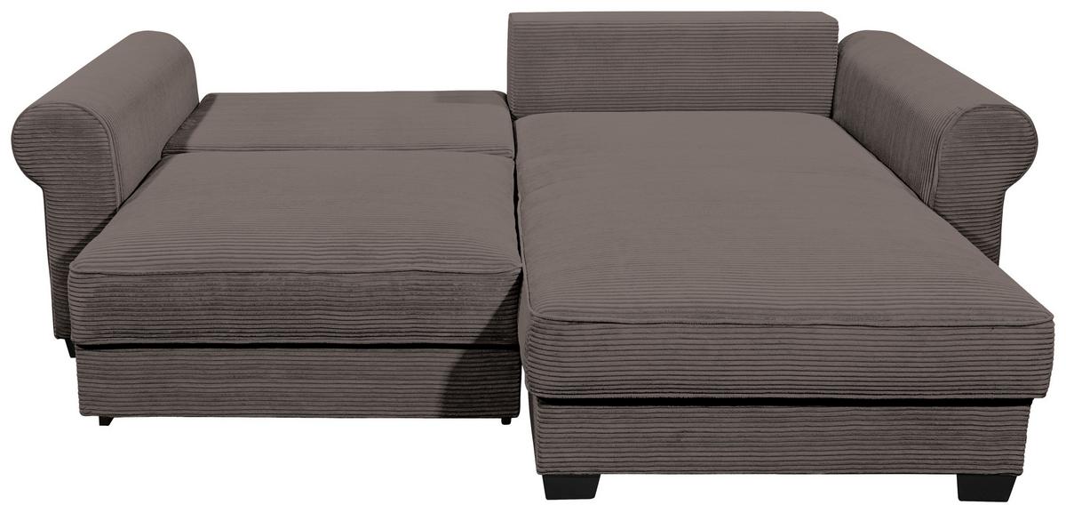 Ecksofa Maureen Braun S: 255/185 cm - Schwarz/Braun, KONVENTIONELL, Textil (255/185cm) - MID.YOU