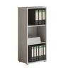 Aktenregal Grau B: 44,1cm - Silberfarben/Grau, MODERN, Holzwerkstoff (44,1/113,6/33cm) - MID.YOU