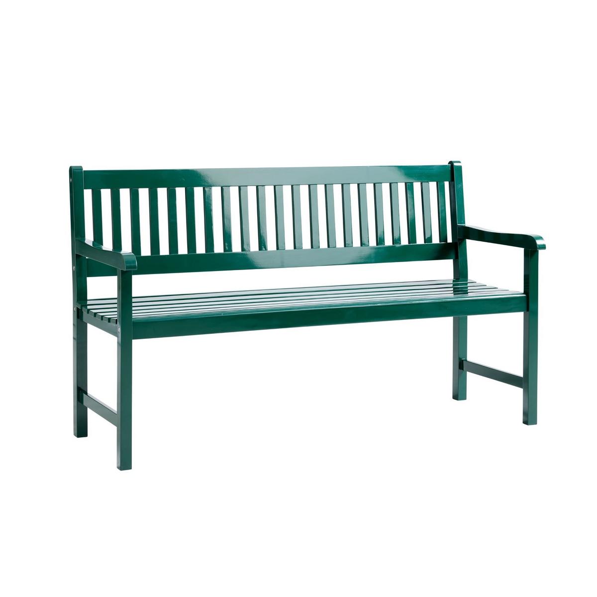 Gartenbank Mahagoniholz 3-Sitzer Brighton - Dunkelgrün/Grün, Natur, Holz (150/89/59cm) - Gardenson