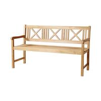 Gartenbank Holz Rosenborg 3-Sitzer - Naturfarben/Teakfarben, Natur, Holz (58/89/150cm) - Gardenson