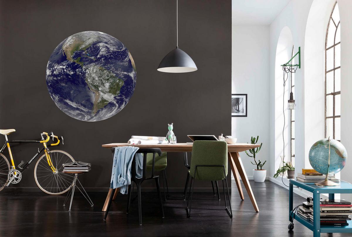 Fototapete Earth - Blau/Weiß, Trend, Papier (125cm) - Komar