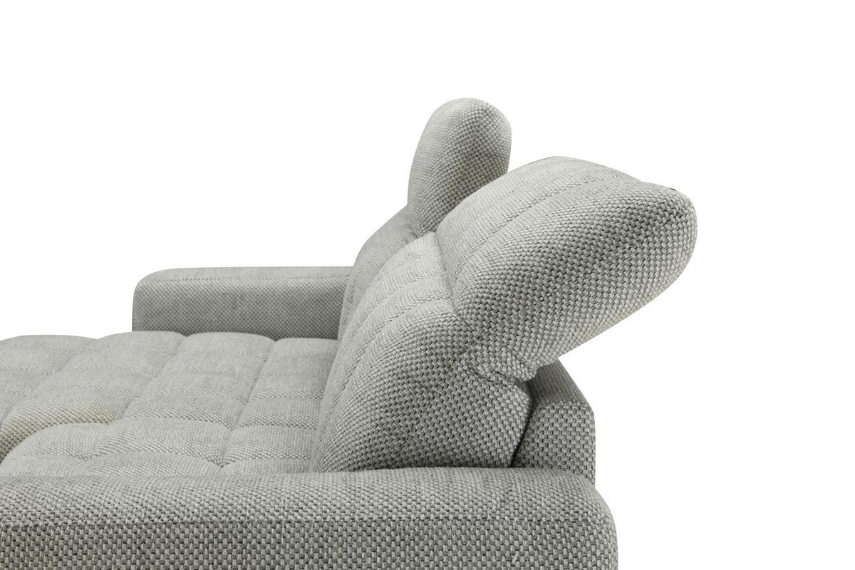 Ecksofa Milano Microfaser Hellgrau, B: 178 Cm - Hellgrau/Schwarz, MODERN, Holz/Textil (178/256cm) - Luca Bessoni