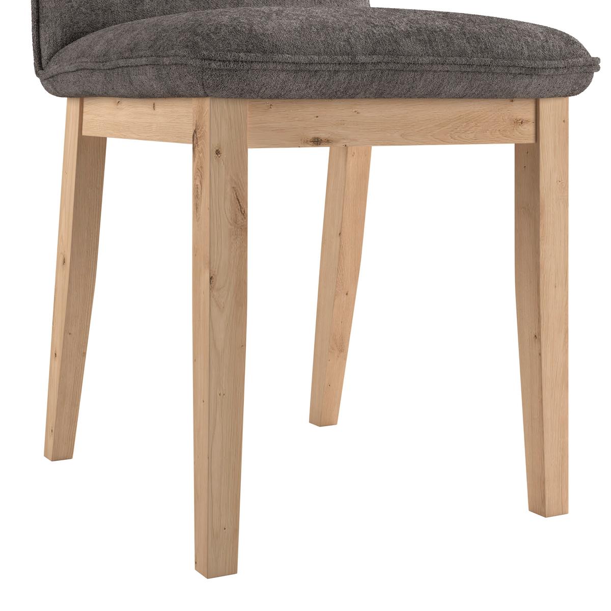 Stuhl Beluna Ii Webstoff Grau, B: 47cm - Eichefarben/Grau, KONVENTIONELL, Holz/Textil (47/91/44cm) - James Wood