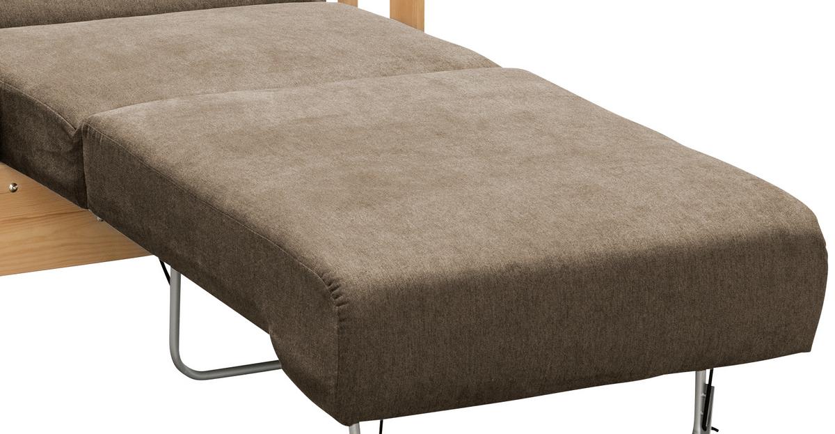 2-Sitzer-Sofa mit Schlaffunkt. Camino Holzkorpus Braun - Dunkelbraun/Honig, LIFESTYLE, Holz/Textil (154/88/90cm) - Livetastic