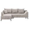 Eckschlafsofa Asolo Creme S: 167x273 cm - Creme/Schwarz, Design, Textil (167/273cm) - MID.YOU