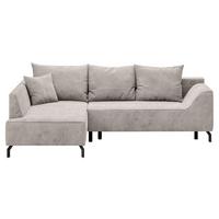 Eckschlafsofa Asolo Creme S: 167x273 cm - Creme/Schwarz, Design, Textil (167/273cm) - MID.YOU
