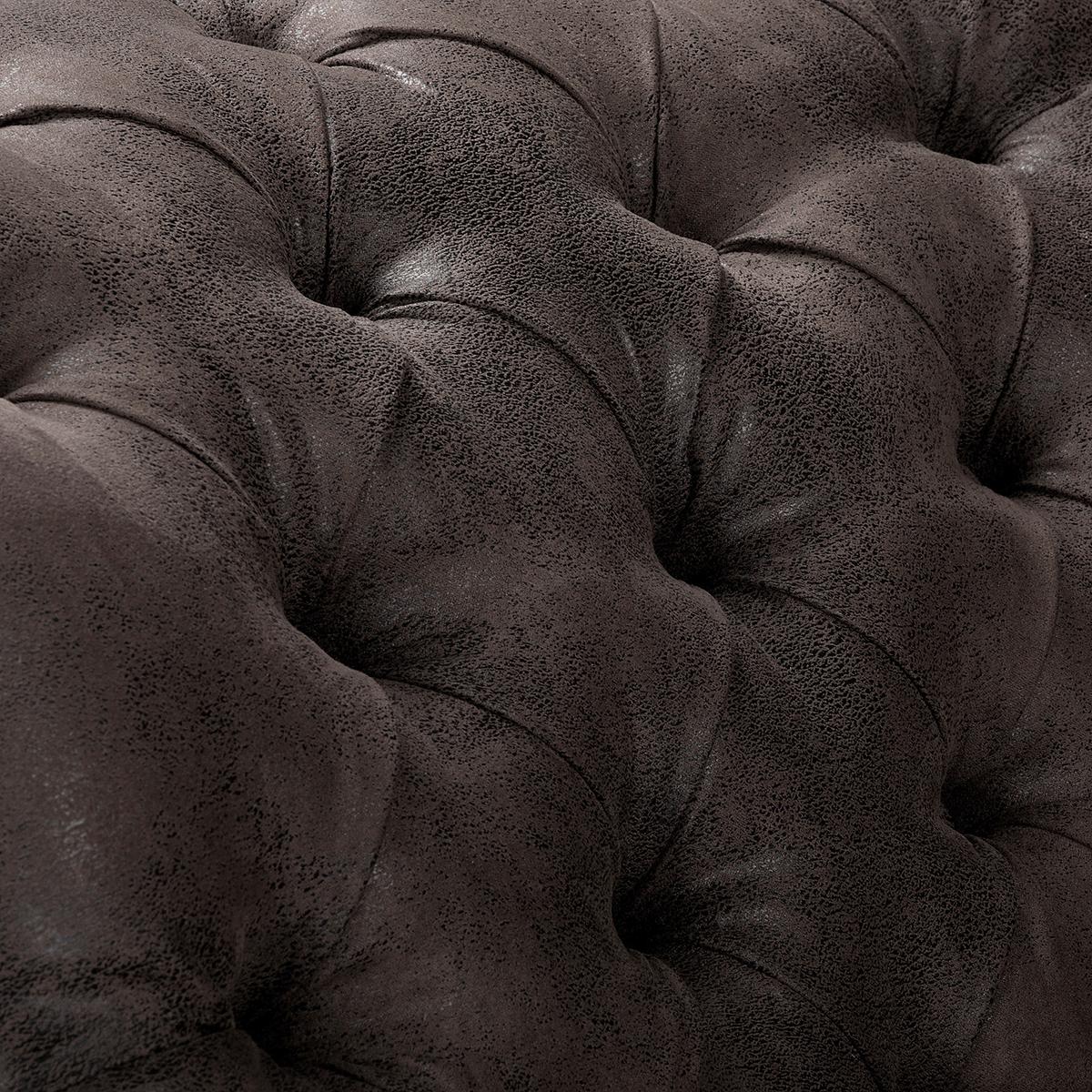 Récamiere Pako Schwarz B: 185cm - Schwarz/Braun, Design, Textil (185/93/75cm) - Livetastic