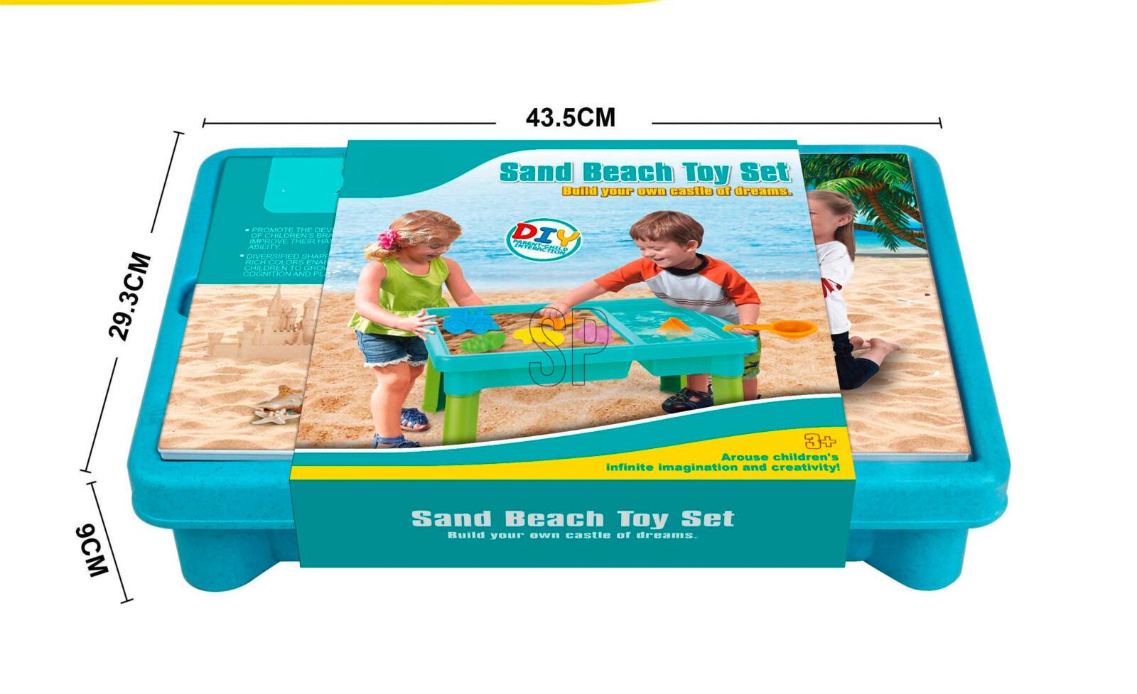 Kinderspieltisch Strandspielzeug-Tisch - Multicolor, Basics, Kunststoff (43,5/29,/9cm)