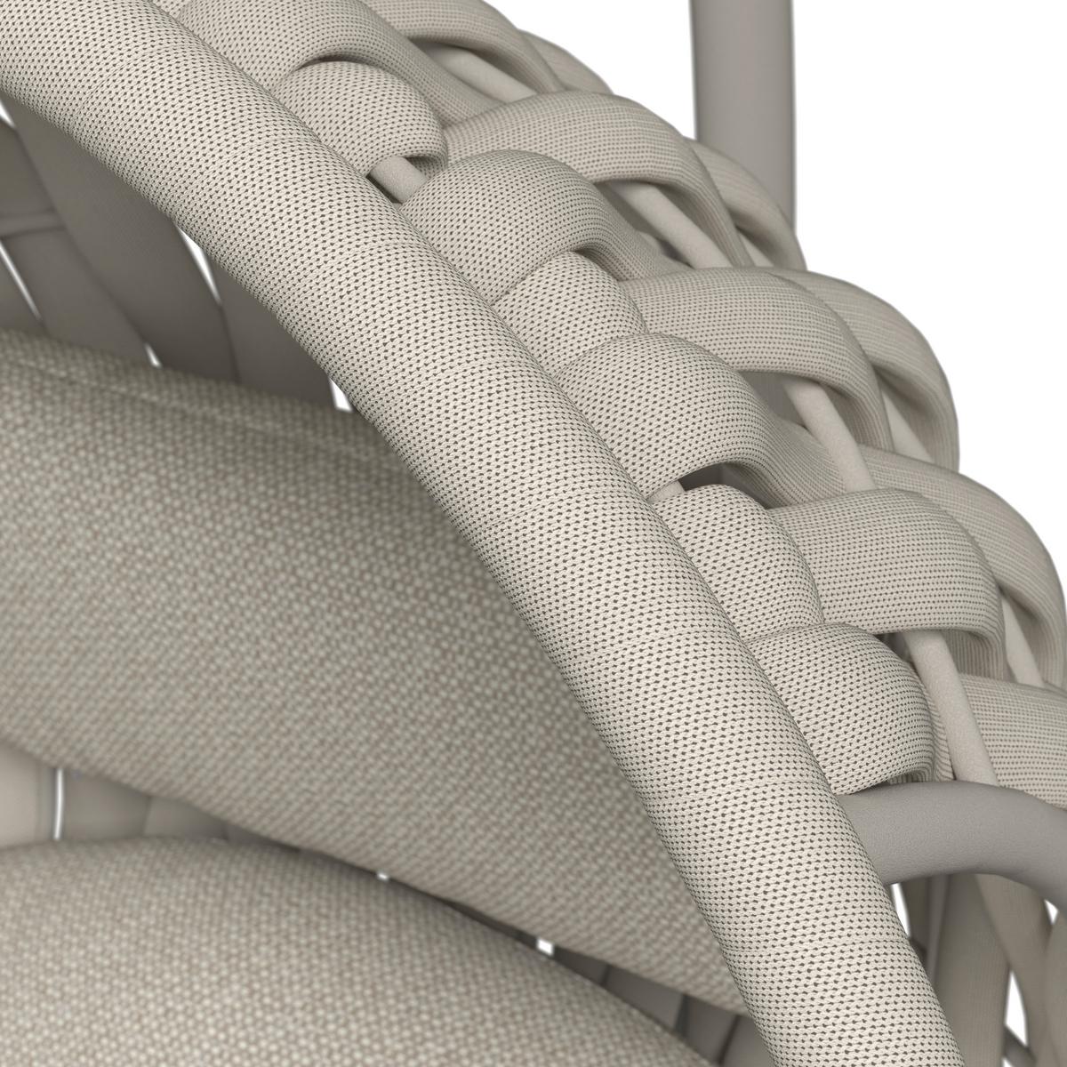 ZÁVESNÉ KRESLO MIRA - krémová, Modern, kov/textil (107/196/120cm) - Bessagi Garden