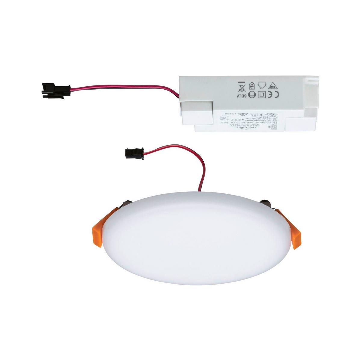 LED-Paneel Ø 12,5 cm Rund - Weiß, Basics, Kunststoff (12,5/1cm) - Paulmann