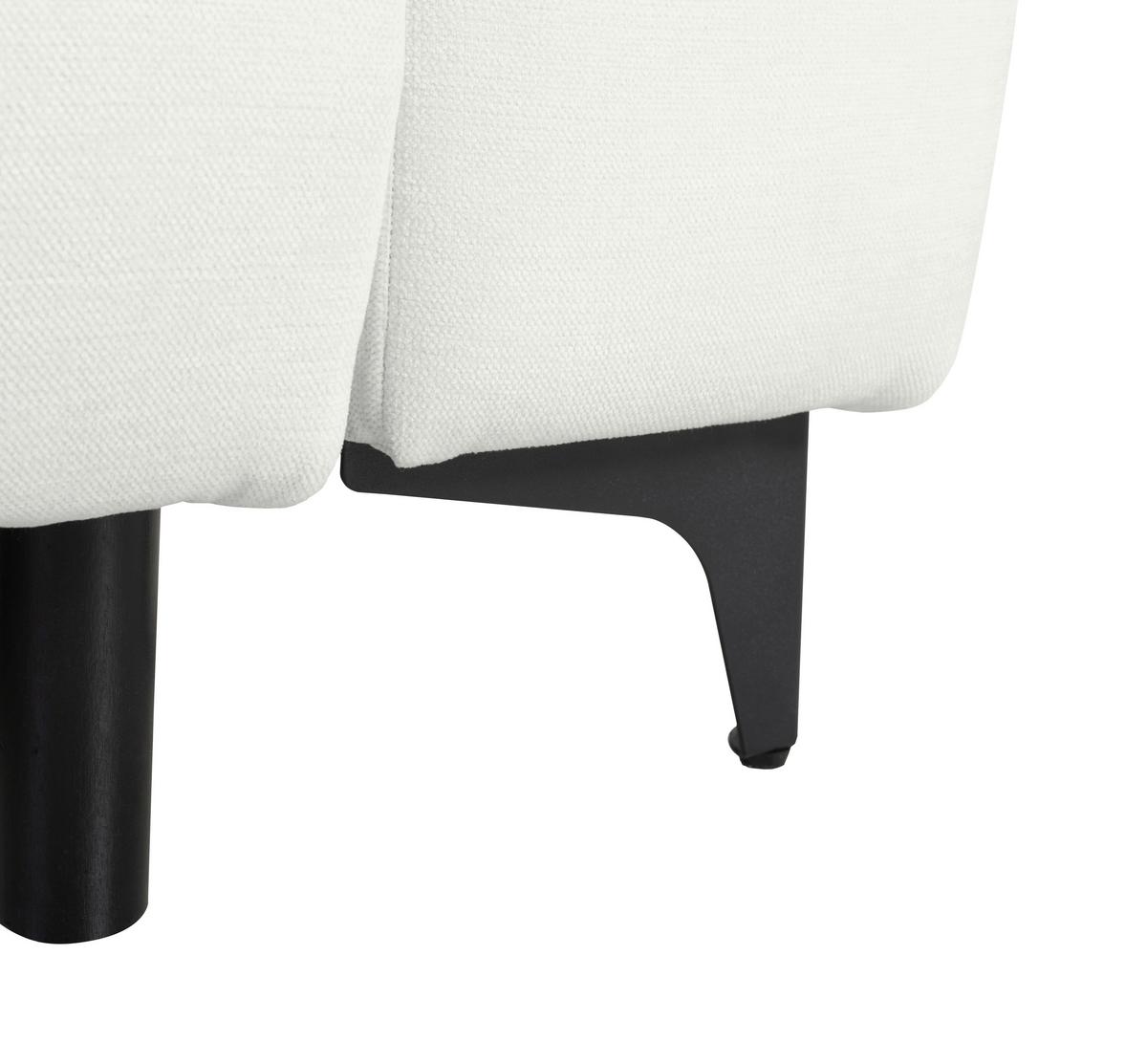 Ecksofa Moli, Creme S: 236x148 cm - Creme/Schwarz, Design, Textil (236/148cm) - MID.YOU