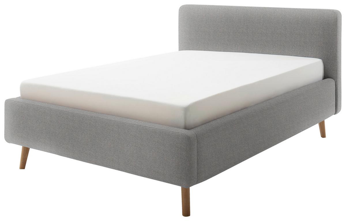Polsterbett Mattis Herve Grau 140x200cm - Eichefarben/Birkefarben, Design, Holz/Textil (140/200cm) - MID.YOU