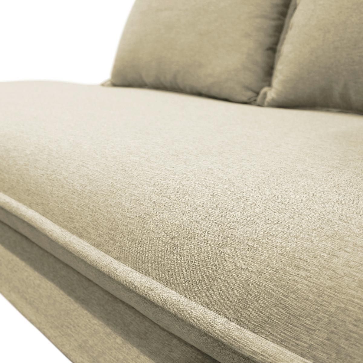 Liege Latte Cremefarben Inkl. Bettkasten Ottomane Rechts - Silberfarben/Creme, Design, Textil (224/84/99/107cm) - MID.YOU