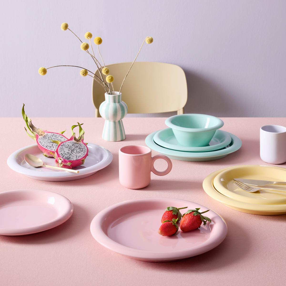 Kombinovaná souprava CANDY - zelená/šedobílá, Lifestyle, keramika - Mömax