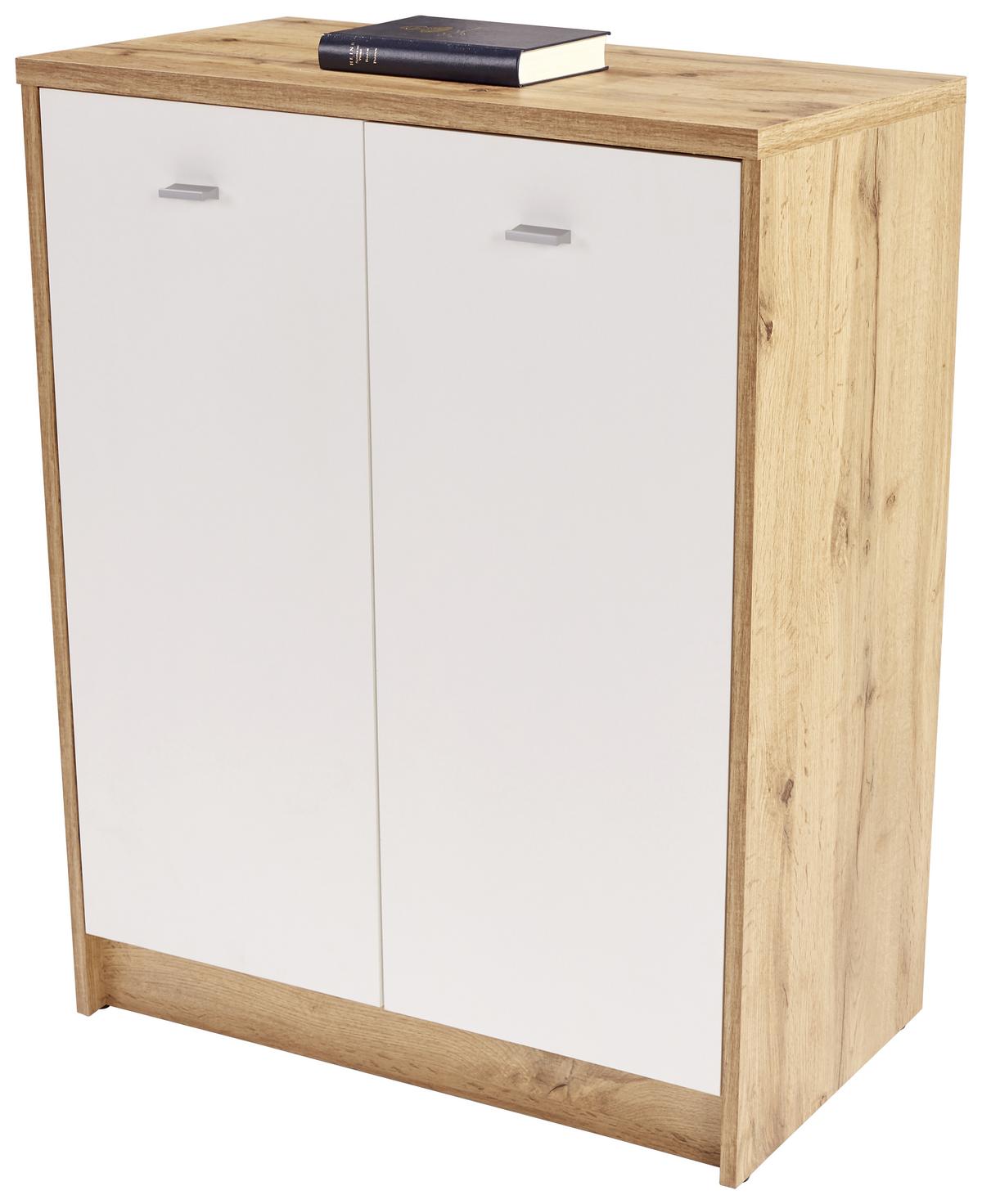 KOMODA 4-YOU NEW YUK03 - biela/farba duba, Modern, kompozitné drevo/plast (74/85,4/34,6cm)