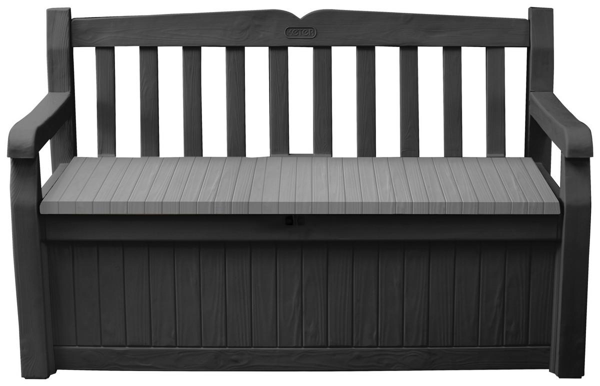 ZÁHRADNÁ LAVICA EDEN - grafitová/svetlosivá, Basics, plast (140/84/60cm) - Keter