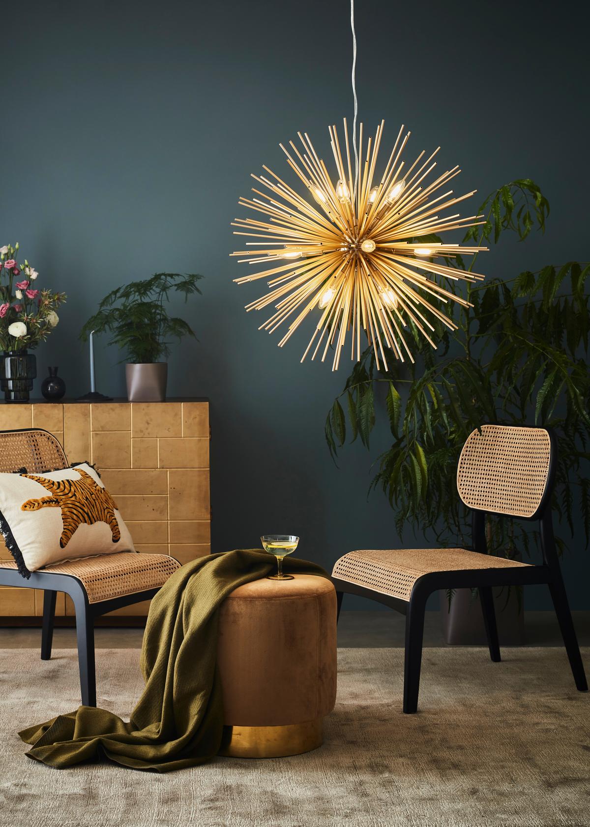 Hängeleuchte Soleil - Goldfarben, Basics, Metall (72/185cm) - Markslöjd