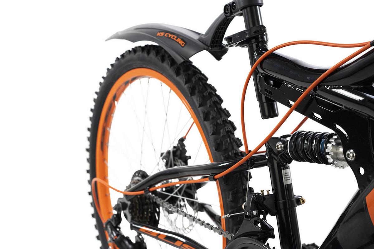 Kinderfahrrad 24 Zoll Mtb Bliss 18 Gänge - Schwarz/Orange, Basics, Metall (180/70/80cm) - KS Cycling