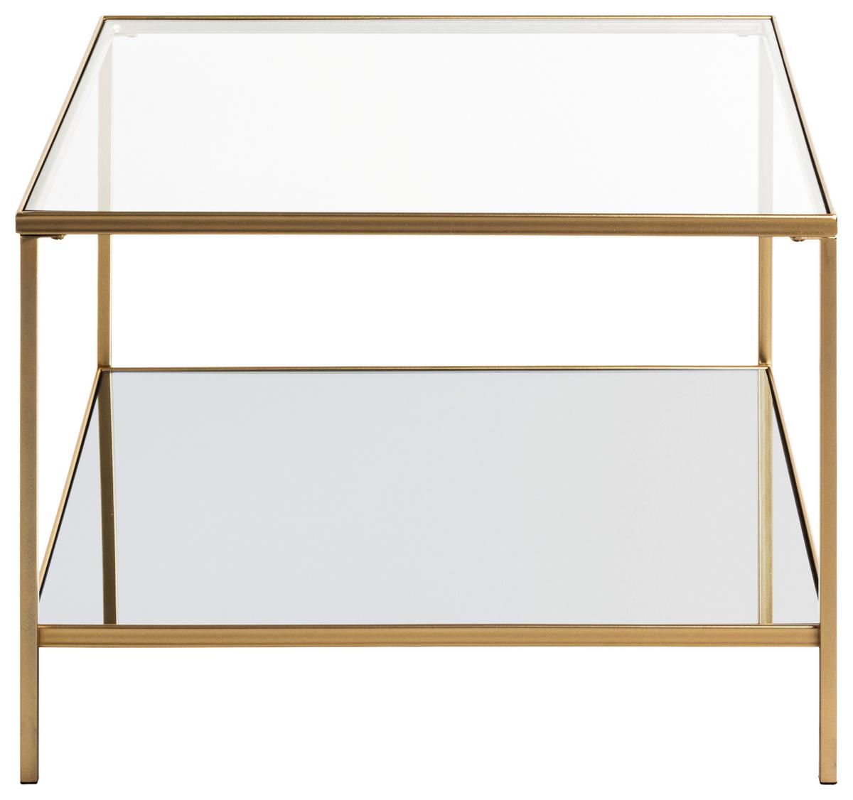 KONFERENČNÍ STOLEK PORTO 4 - čiré/barvy zlata, Moderní, kov/sklo (60/60/45cm)