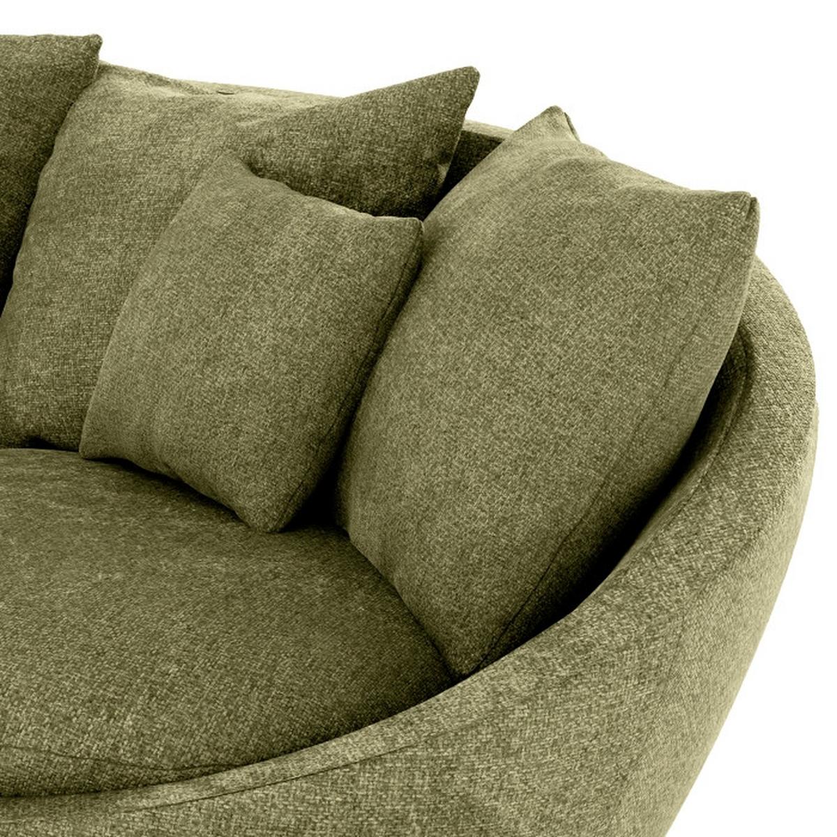 Bigsofa Maui, Grün B: 237 cm - Schwarz/Grün, MODERN, Textil (237/87/131cm) - Trendmanufaktur