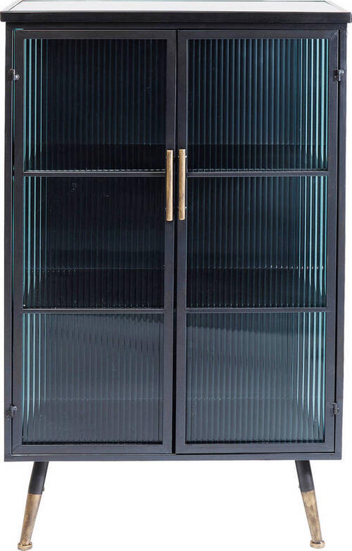 Highboard La Gomera - Anthrazit/Messingfarben, Trend, Glas/Holzwerkstoff (72/120/38cm) - Kare-Design