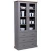 Vitrine Luzerna - Braun/Grau, KONVENTIONELL, Holz (190/90/38,4cm) - MID.YOU