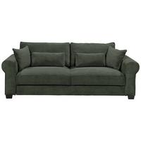 3-sitzer-sofa Mit Schlaf- Funktion Angelina Dunkelgrün - Dunkelgrün/Schwarz, Basics, Textil (250/95/125cm) - MID.YOU