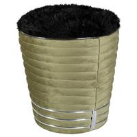 Hocker Doric 325 Grün/Schwarz D: 42 cm - Graphitfarben/Grün, Design, Textil (42/50cm) - Kayoom