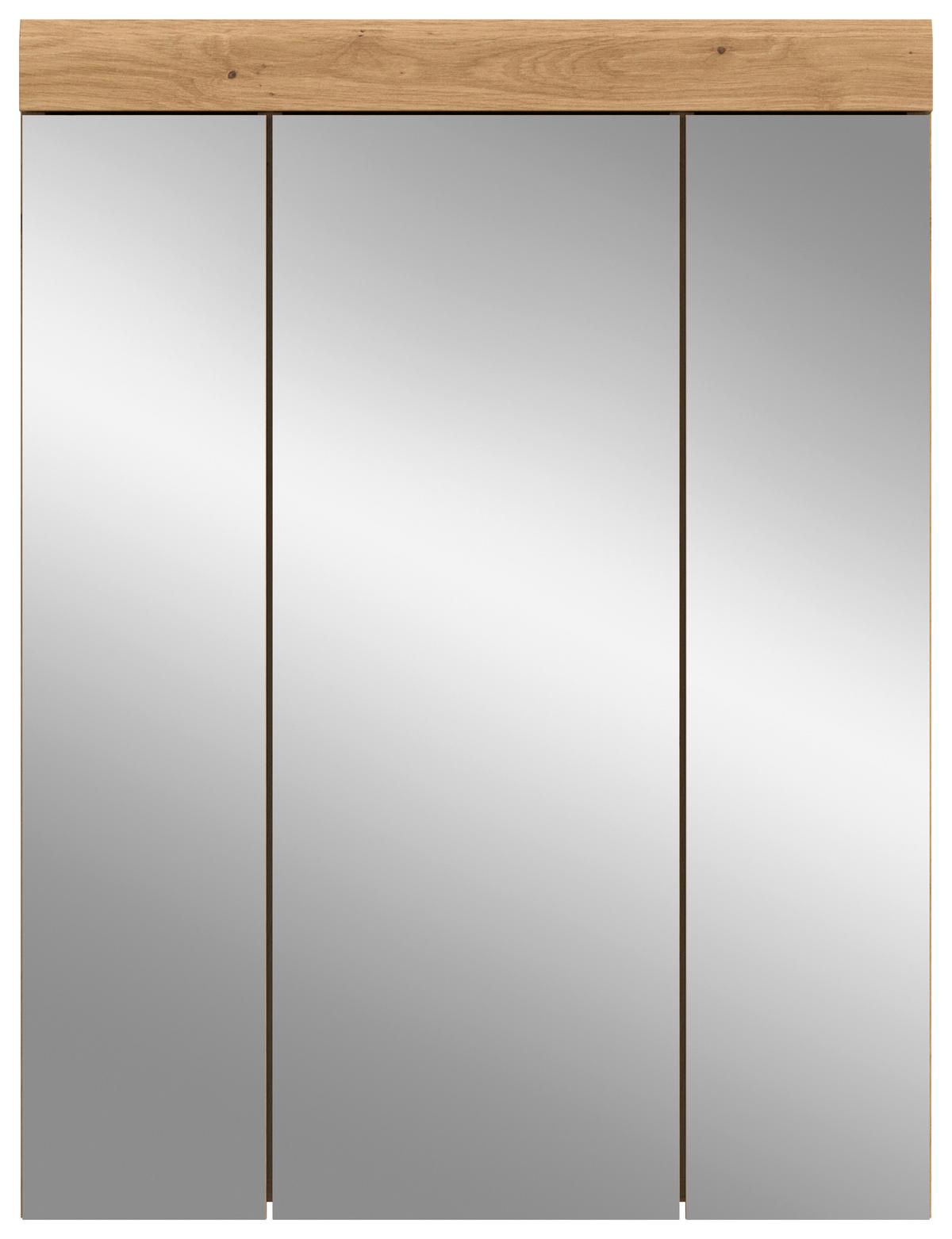 Spiegelschrank Scout Eiche Artisan Dekor B: 60cm - Eiche Artisan, Trend, Glas/Holzwerkstoff (60/79/18cm) - MID.YOU