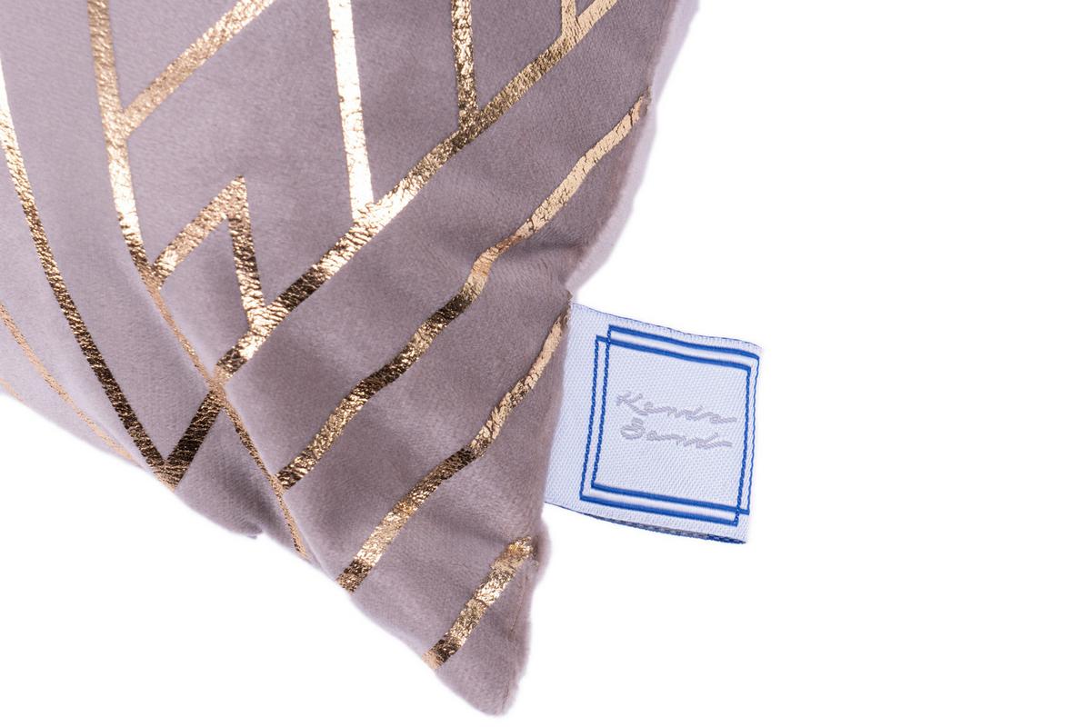 Zierkissen Prisma 30/45x50/45 cm Polyester Taupe/Goldfarben - Taupe/Goldfarben, KONVENTIONELL, Textil (30x45/50x45cm)