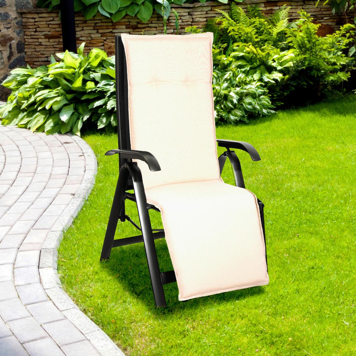 Auflage Takume 170x46x8cm Beige - Beige, Basics, Textil (170/46/8cm) - Gardenson