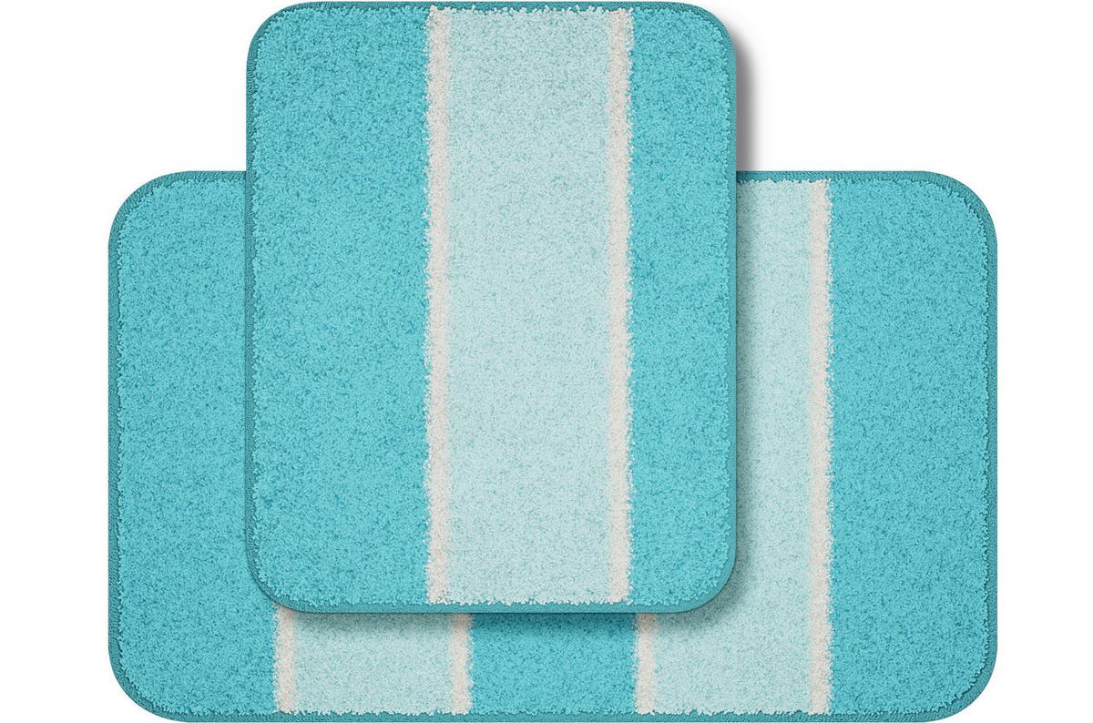 Bademattenset Waymore 2er Set - Blau, Basics, Textil (40x50/50x80cm) - Grund